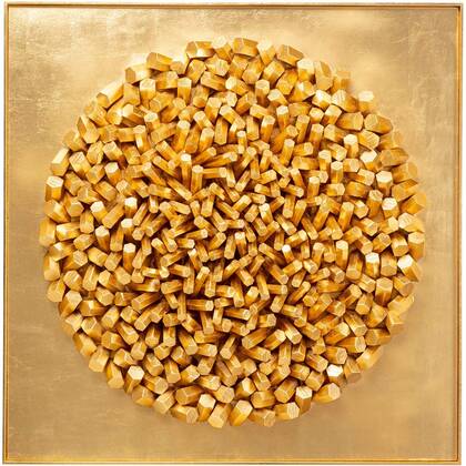 Wanddecoratie XL Mikado 120x120cm Kare Design Goud