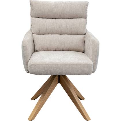 Kare Design Boss draaistoel armleuningen - creme Beige