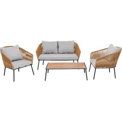 Tuinmeubilair Elba 4-Zits Kare Design Bruin