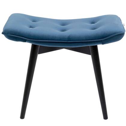 Voetsteun Vicky fluweel olie Kare Design Blauw