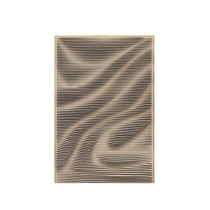 PTMD Aleishia Cream Rect Mdf Wallpanel Wavy Design Beige