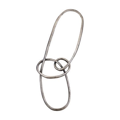 PTMD Wun Nickel Casted Alu Knot Wall Decoration Oval Zilver