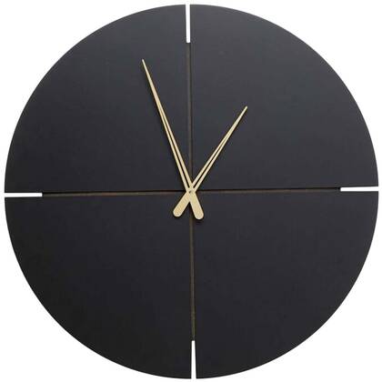 Wandklok Andrea Zwart Ø60cm Kare Design