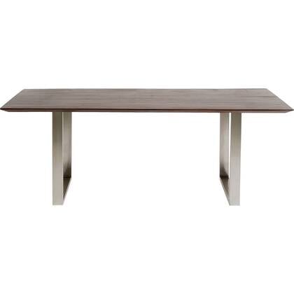 Kare Design Symphony Eettafel walnoot chroom 180x90cm Messing