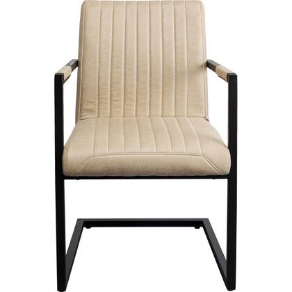 Kare Design Cantilever Thamos Stoel met armleuningen Beige