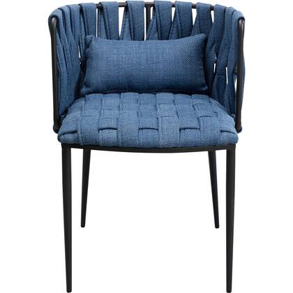 Kare Design Saluti Stoel met armleuningen Blauw