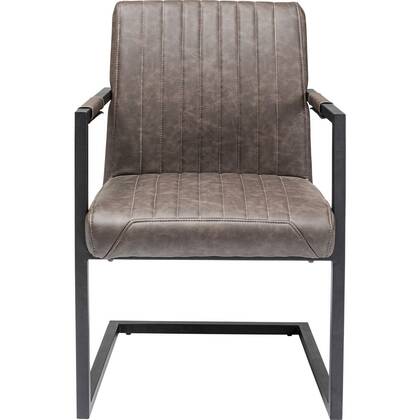 Kare Design Cantilever Thamos Stoel met armleuningen Bruin