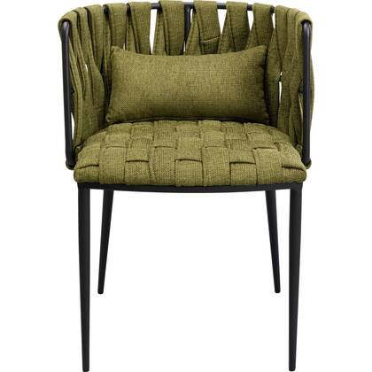 Kare Design Saluti Stoel met armleuningen Groen