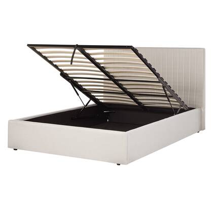 Beliani-VION-Bed met opbergruimte-Beige-140 x 200 cm-Polyester