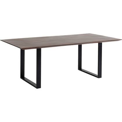Kare Design Symphony Eettafel walnoot zwart 180x90cm Messing