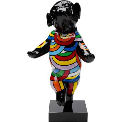 Woonaccessoires zwart dansende hond 53cm Kare Design Multicolor