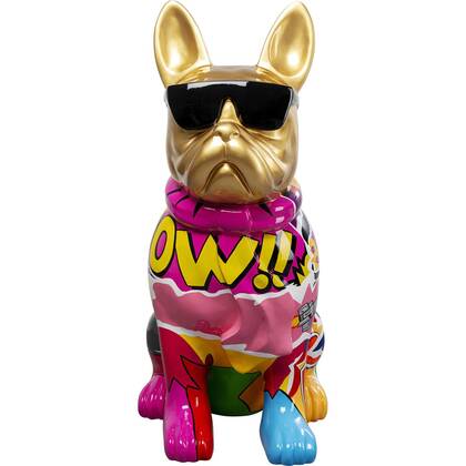 Woonaccessoires goud bulldog graffiti zonnebril XL 152cm Kare Design Multicolor
