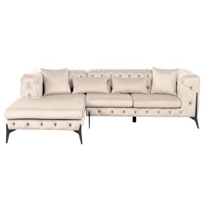 Hoekbank Bellissima links fluweel Kare Design Beige