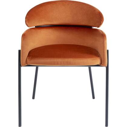 Kare Design Alexia stoel armleuningen - fluweel - Oranje