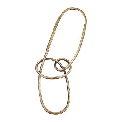 PTMD Wun Brass Casted Alu Knot Wall Decoration Oval Goud