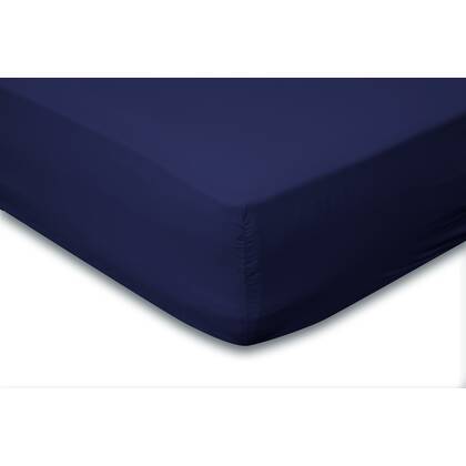 Eleganzzz Hoeslaken Jersey Katoen 35cm Hoge Hoek-Donker Blauw