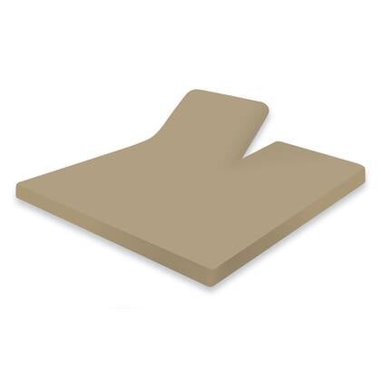 Eleganzzz Splittopper Hoeslaken Jersey Katoen Stretch - zand Geel