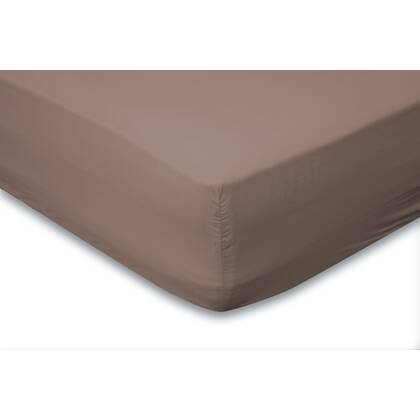Eleganzzz Hoeslaken Katoen Perkal 35cm Hoekhoogte - Taupe