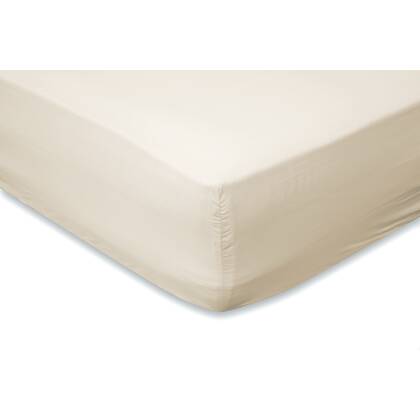 Eleganzzz Hoeslaken Katoen Perkal 35cm Hoekhoogte - ivoor Wit