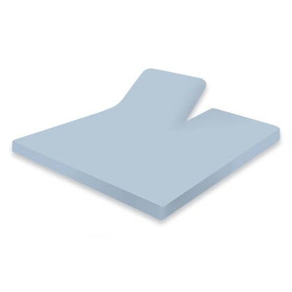 Eleganzzz Splittopper Hoeslaken Jersey Katoen Stretch - licht Blauw