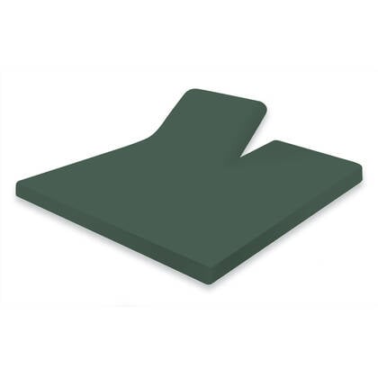 Eleganzzz Splittopper Hoeslaken Jersey Katoen Stretch - dark green Groen