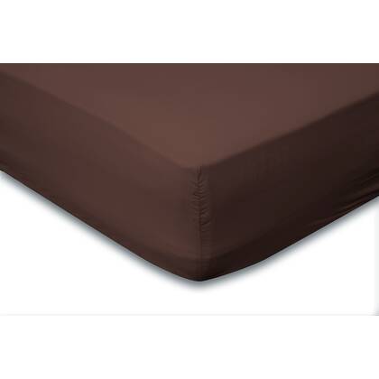 Eleganzzz Hoeslaken Jersey Katoen Stretch 35cm Hoge Hoek - Bruin