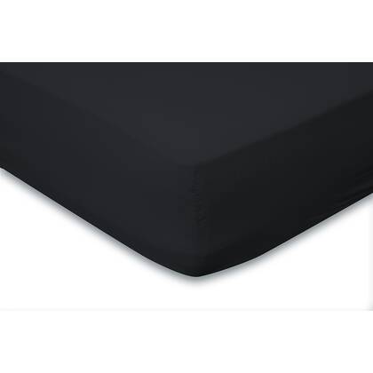 Eleganzzz Hoeslaken Katoen Perkal 35cm Hoekhoogte - Zwart