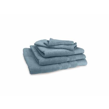 LINNICK Diamond Velours Badgoedset 100% Katoen - denim - 12-delig Blauw