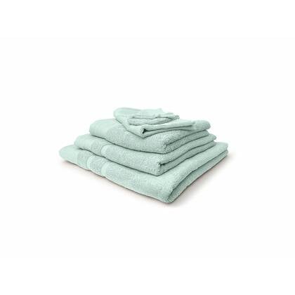 LINNICK Diamond Badstof Badgoedset 100% Katoen - soft green - 12 delig Groen