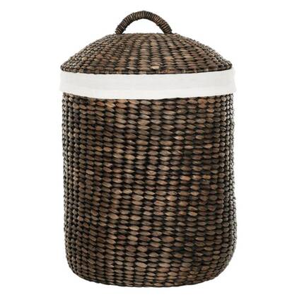 MUST Living Laundry basket Tahiti BLACK WASH,48|55xØ40 cm Zwart