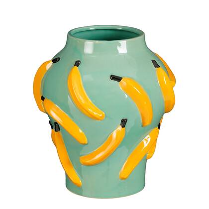 Mica Decorations Vaas Moza - 26x26x30 cm - Keramiek - Groen