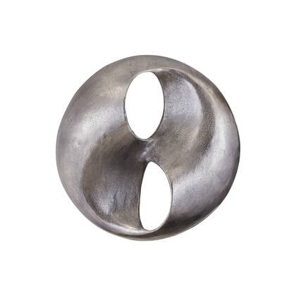 PTMD Deuie Nickel Casted Alu Wall Panel Rounded Small Zilver