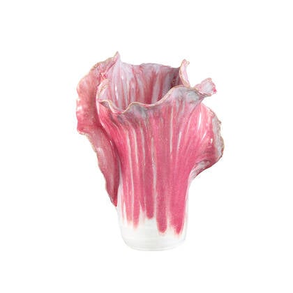 PTMD Swing Pink Ceramic Pot Cabbage Shape M Roze