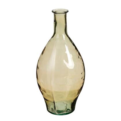 Mica Decorations Vaas Kyara - 28x28x60 cm - Gerecycled glas - Beige