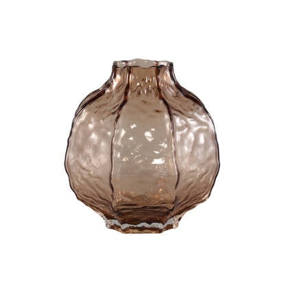 PTMD Narin Cream Round Shaped Glass Vase L Bruin