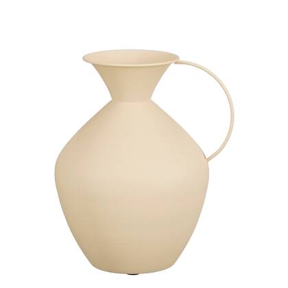 Mica Decorations Gyge Vaas - L26 x B22 x H31 cm - Metaal - Off-white Crème