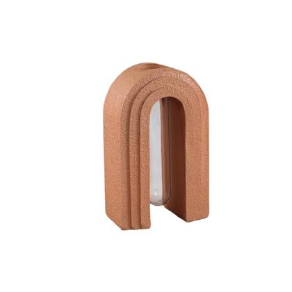 PTMD Vaas Abigail - 15x9x25 cm - Glas - Roest Rood