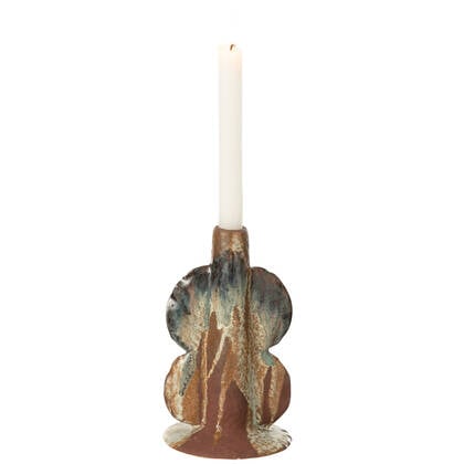 J-Line vaas Naga Smal - keramiek - roest|bruin - 20 cm hoog Multicolor