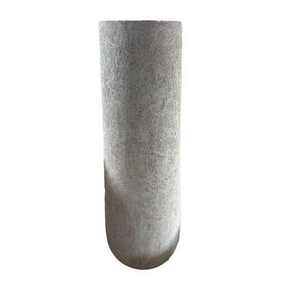 PTMD Toshiba White Round High GRC Pot S Grijs