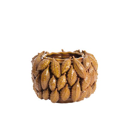Light&living Vaas deco 31x30,5x21,5 cm PALATIK keramiek cognac Bruin