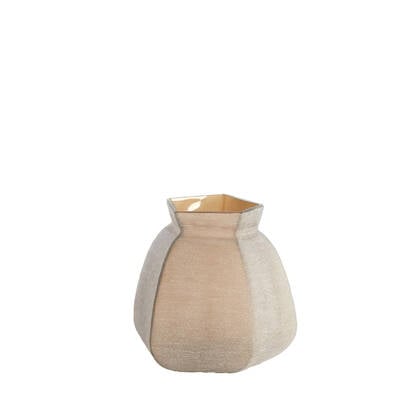 Light&living Vaas 26,5x25,5x27 cm VELIKO glas donker Bruin
