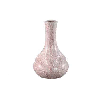 PTMD Hailey Pink Ceramic Round Vase Narrowed Top L Roze