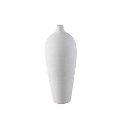 PTMD Cavinn White Matt Ceramic Bottle Vase M Wit