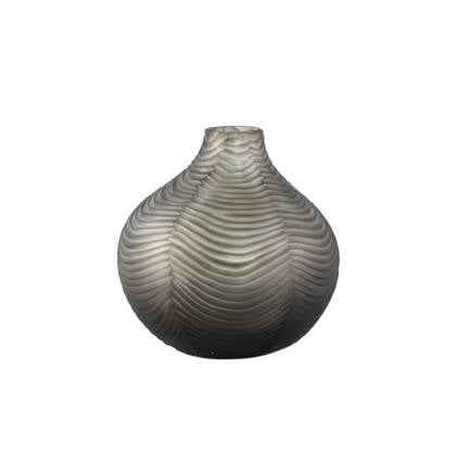 PTMD Elichi Brown Round Glass Vase Bulb Bruin