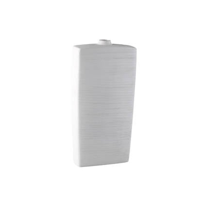 PTMD Janettee White Rectangle Shaped Ceramic Bottle L Wit