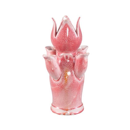 PTMD Brigittee Pink Ceramic Tulip Shape Vase L Roze