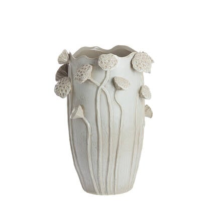 Light&living Vaas deco 35,5x35x51 cm LAVCI keramiek glans licht Grijs