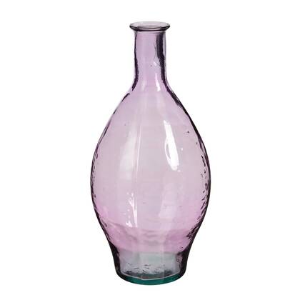 Mica Decorations Vaas Kyara - 28x28x60 cm - Gerecycled glas - Paars