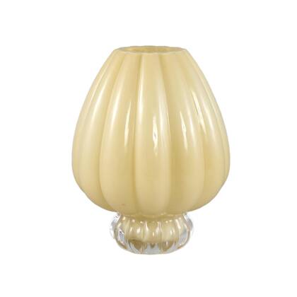 PTMD Vaas Syamer 1 - 21x21x27 cm - Glas - Creme Crème