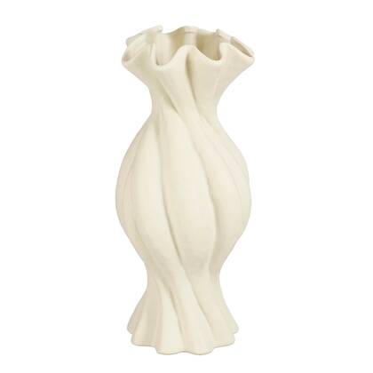 Mica Decorations Vaas Steph - 18x18x40 cm - Keramiek - Beige